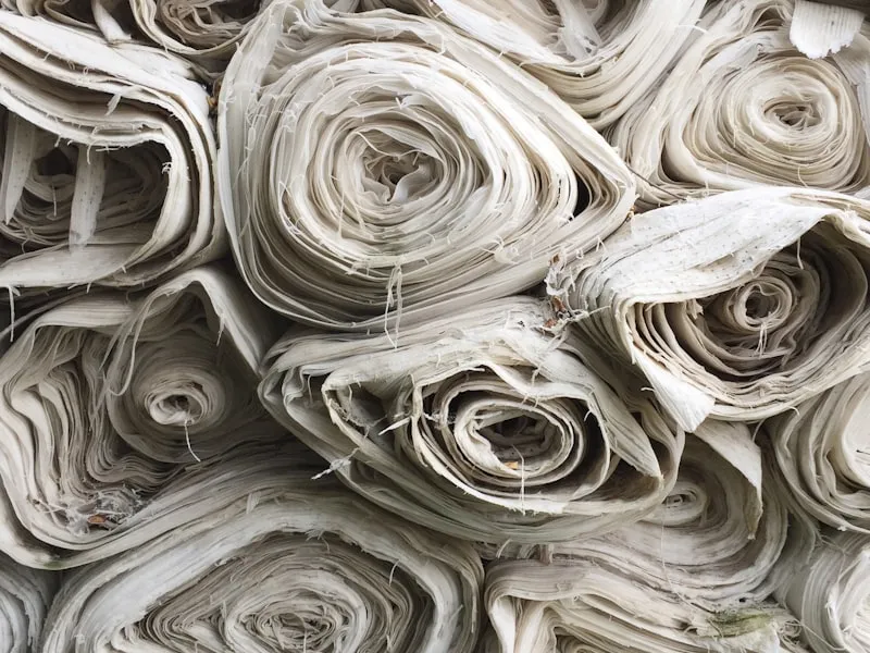 Fabric made with recycled polyester yarn